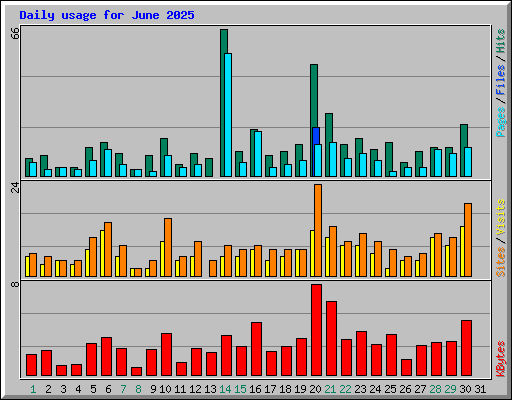 Daily usage for June 2025
